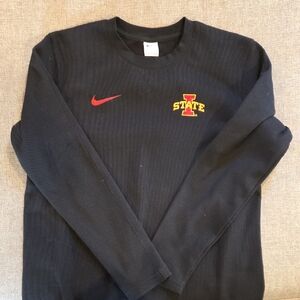 Nike Iowa State Black Waffle Crewneck Sweatshirt